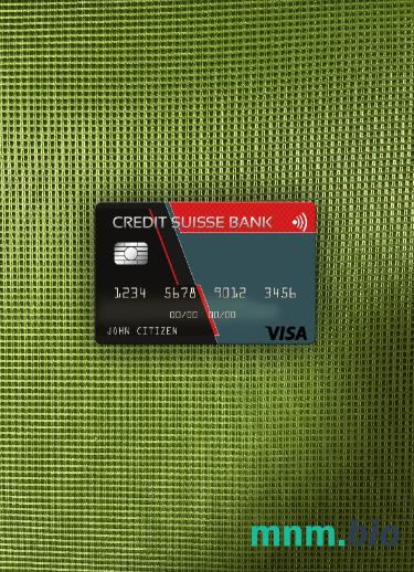 USA Credit Suisse bank wygląd zdjęcia karty wizowej skan PSD + zdjęcie